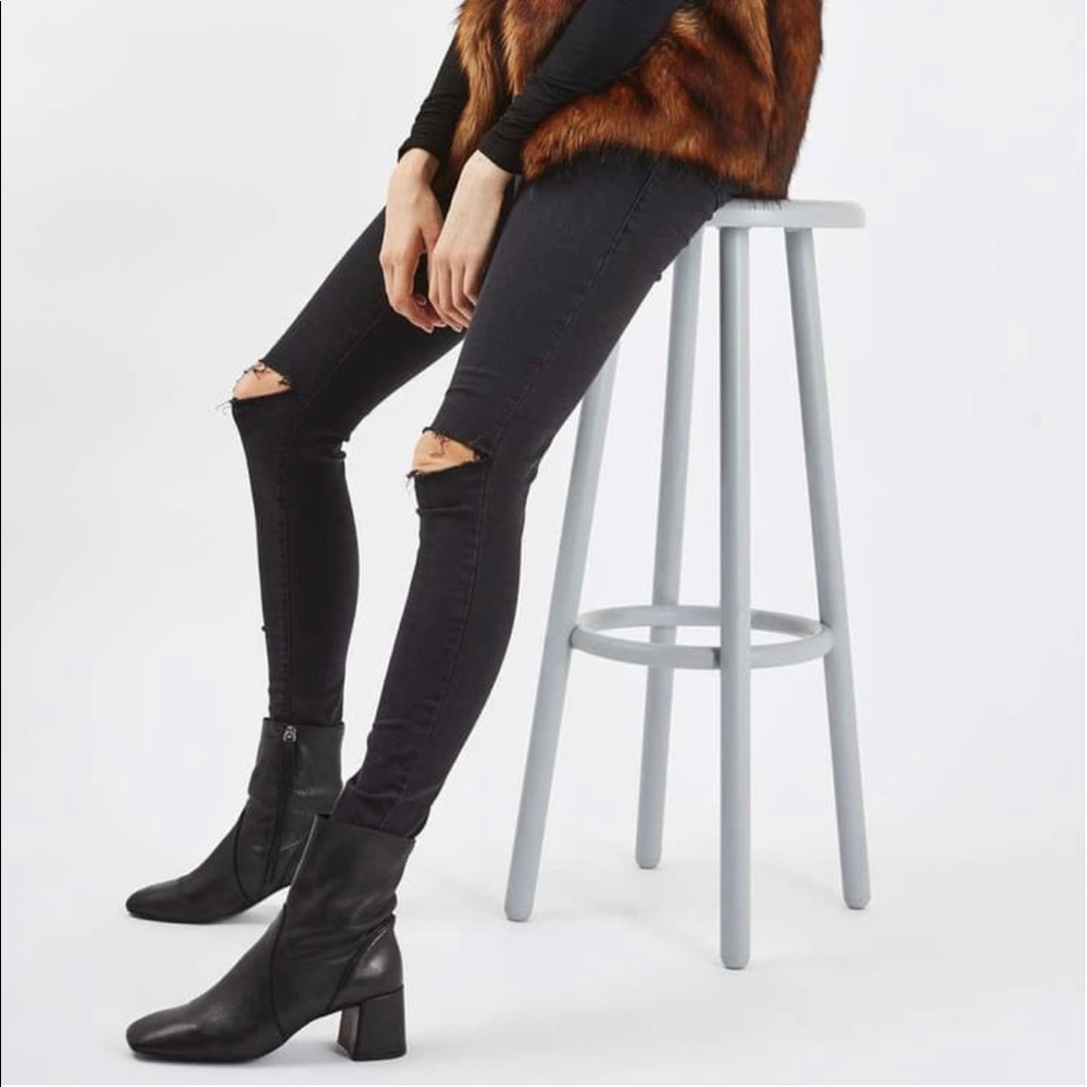 Topshop Moto Leigh ripped skinny jeans